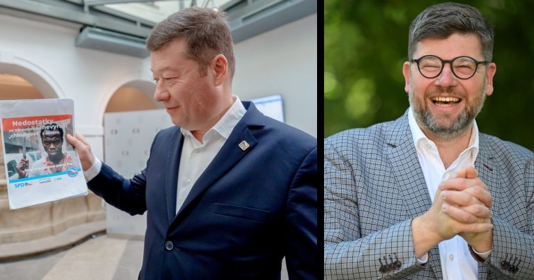Tomio Okamura a Jiří Pospíšil. Zdroj: koláž Deníku TO