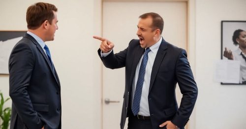 Manažer vyhazuje svého zaměstnance - ilustrační foto