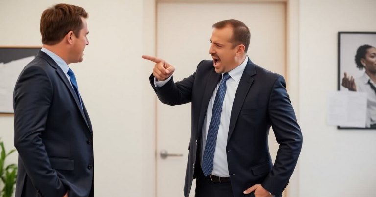 Manažer vyhazuje svého zaměstnance - ilustrační foto