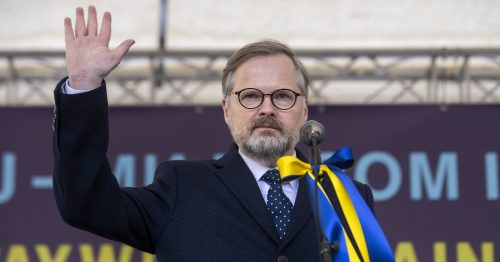 Petr Fiala na demonstraci Milionu chvilek