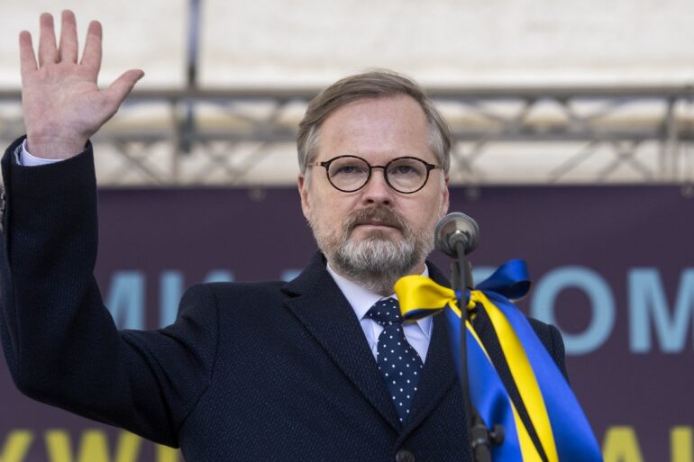 Petr Fiala na demonstraci Milionu chvilek