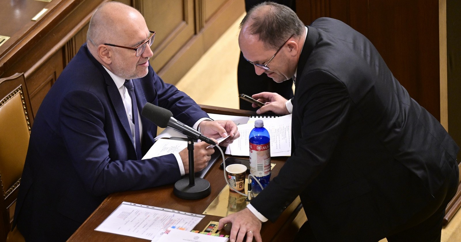 Ministr školství Mikuláš Bek a předseda KDU-ČSL Marek Výborný