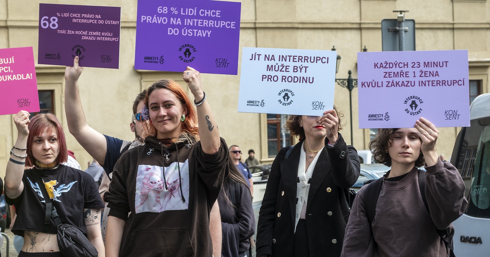 Pochod pro život 2025 - blokující aktivisté