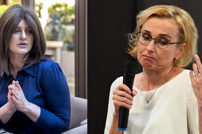 Šéfka SOCDEM Jana Maláčová (vlevo) a šéfka KSČM Kateřina Konečná na koláži Deníku TO