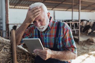 Znepokojený zemědělec - ilustrační foto