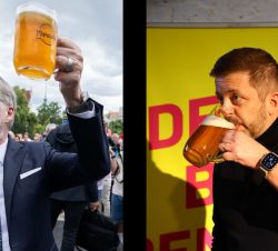 Petr Fiala a Vít Rakušan připíjí na zdraví českého národa