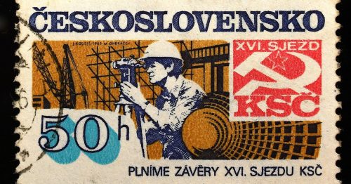 Poštovní známka z období socialismu