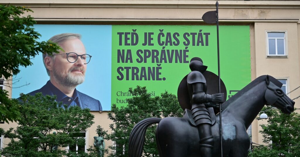 Předvolební billboard koalice SPOLU